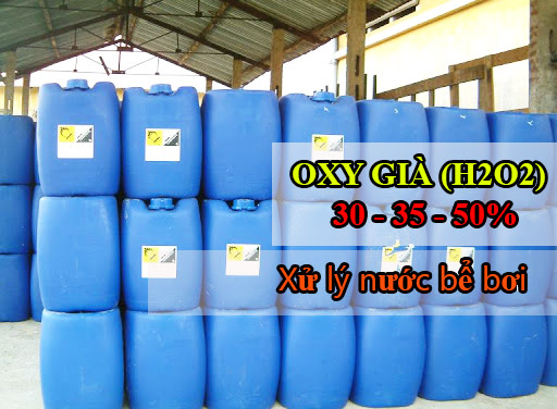 Oxy già công nghiệp giá bao nhiêu tiền? Mua hóa chất oxy già 30% 35% 50% xử lý nước bể bơi ở đâu?